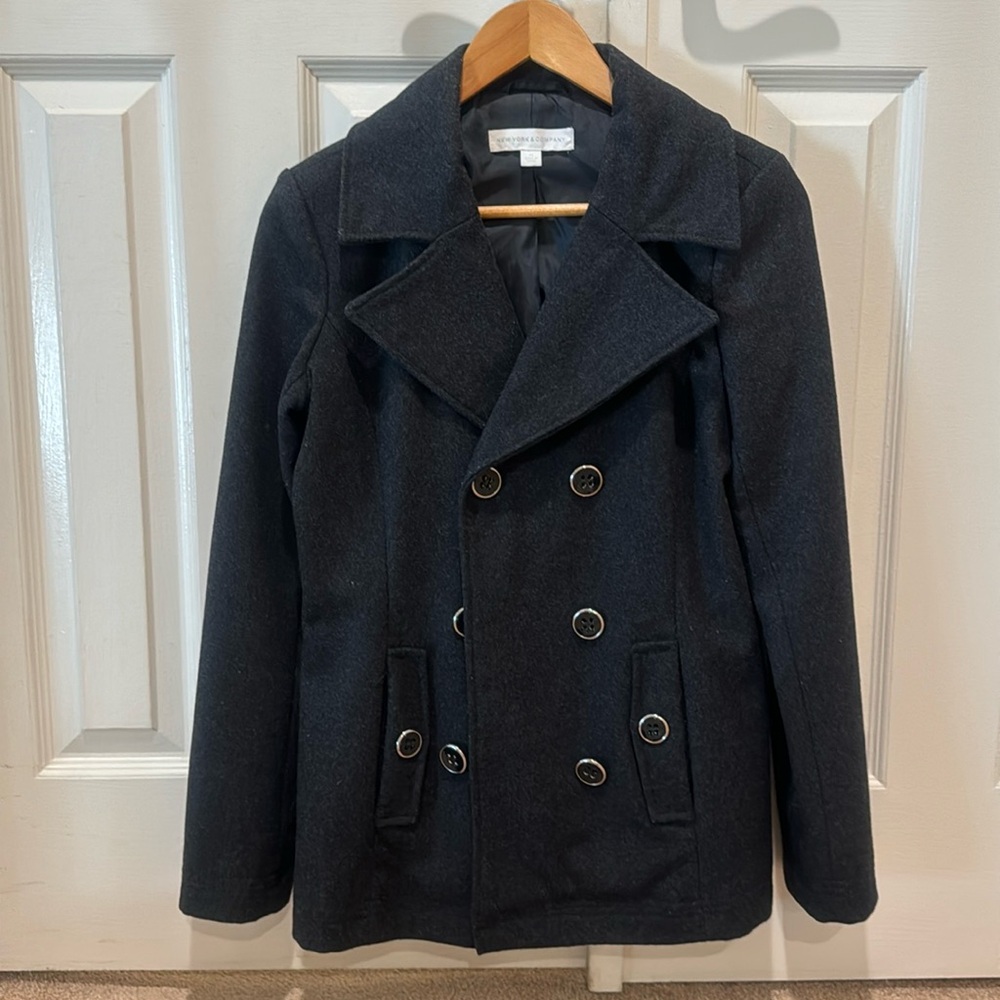 New York & Company Wool Women Coat